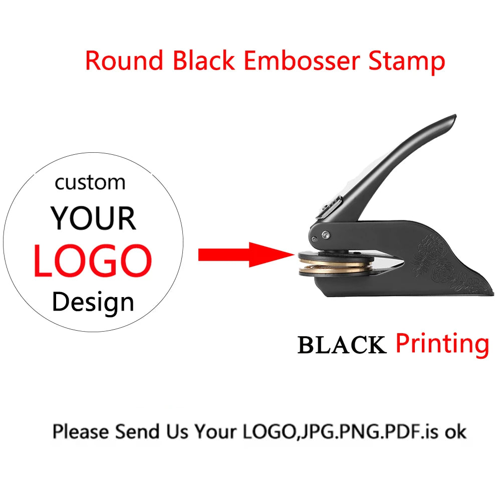 Custom Initials Embosser Stamp,Book Embosser Personalized LOGO Wedding Embossing Stamp, Address Stamp, Form the Library Embosser