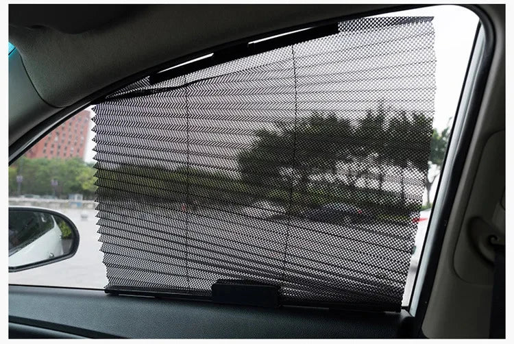 1PCS Car Side Folding Sunshade Retractable Car Front/Rear Window Sunshades Mesh UV Protect Curtain Foldable Auto Truck SunShield