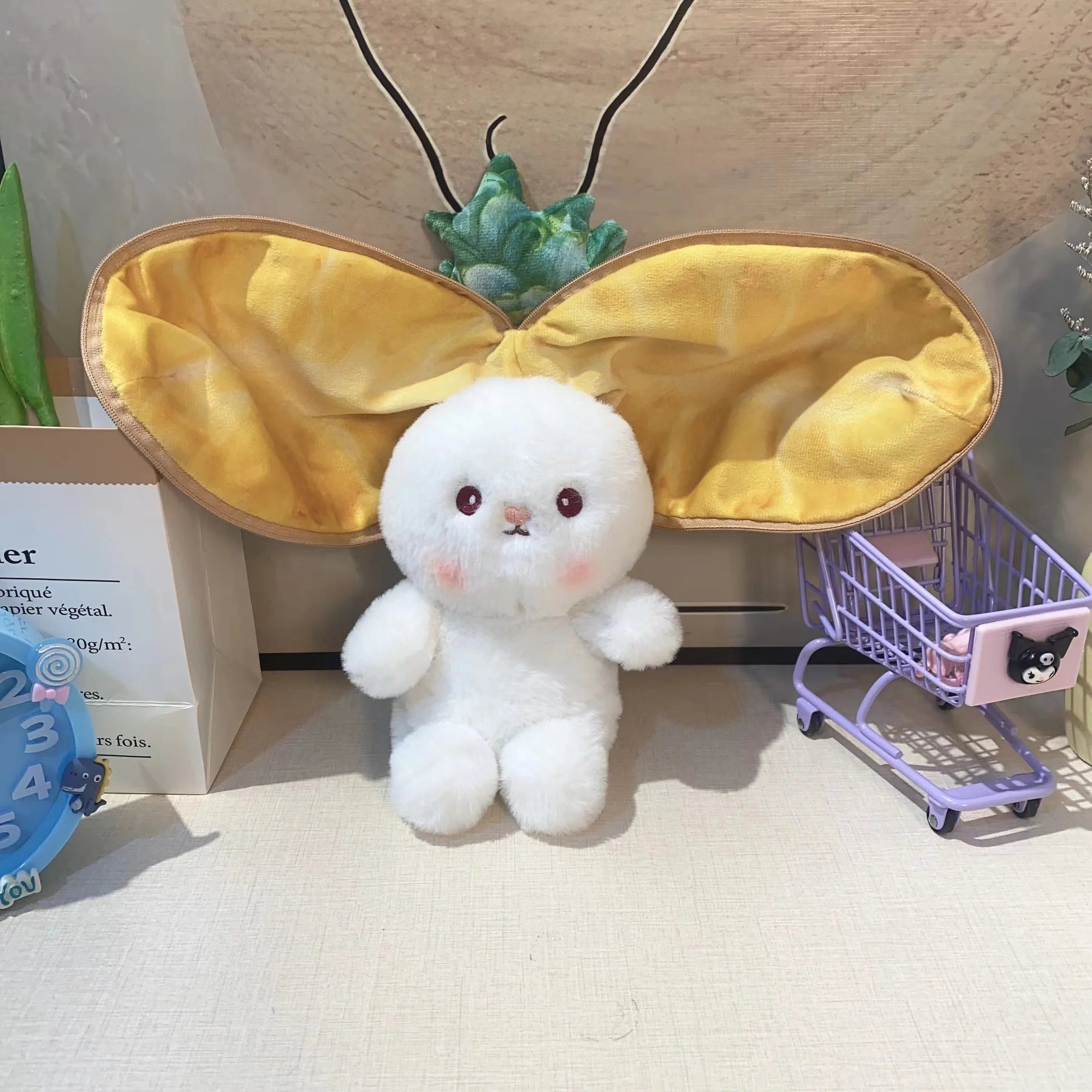 Kawaii Fruit Transfigured Bunny Plush Toy Cute Carrot Strawberry Turn Into Rabbit Plush Toy Kids Birthday Christmas Gift