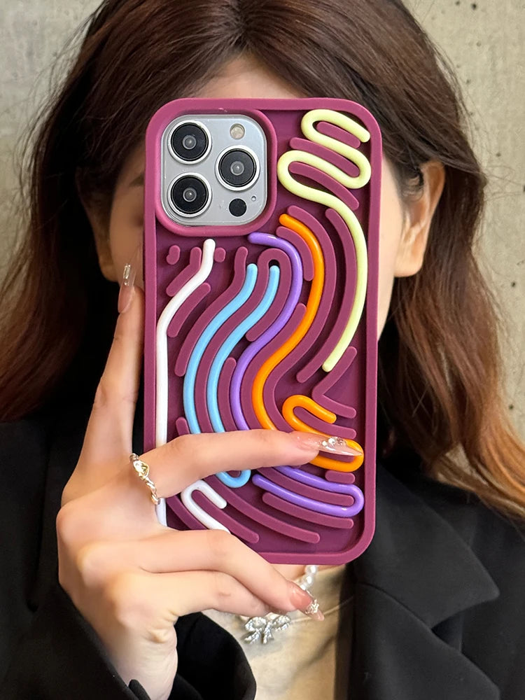Funny Sensory Activity Board Silicone Decompression Phone Case For iPhone 16 15 14 13 12 11 17 Pro Max Soft Back Cover