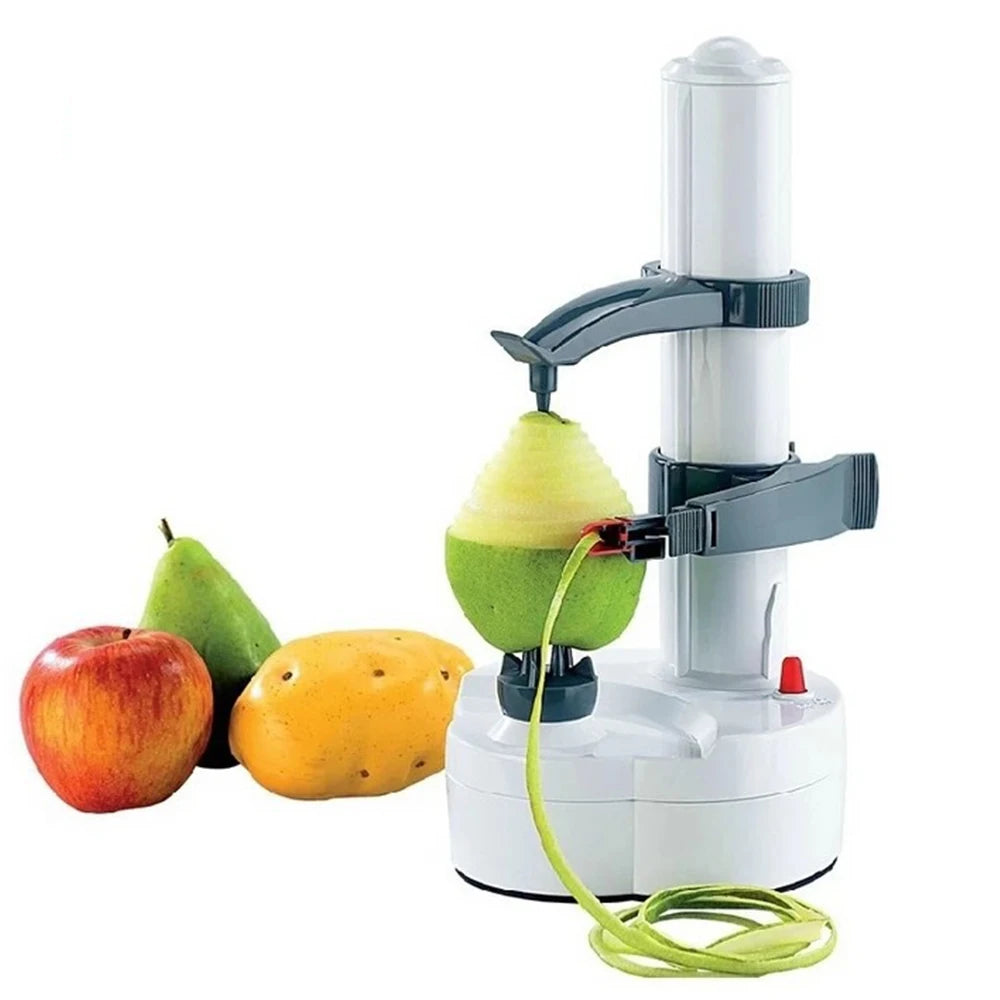 Electric Potato Peeler Multifunctional Fruit Peeler With Adapter And Spare Blades Kitchen Automatic Rotating Peeling Tool
