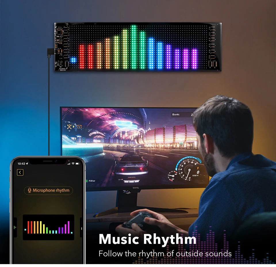 Car Decor Advertising Logo Lights Outdoor LED Matrix Pixel Scrolling Screen DIY Customize Patterns,Animations,Text Warning Light