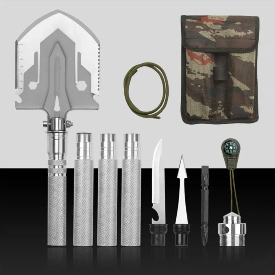 Multifunctional Shovel Folding Military Shovel Self-defense Outdoor Survival Supplies Set Garden Tools Camping Accessories
