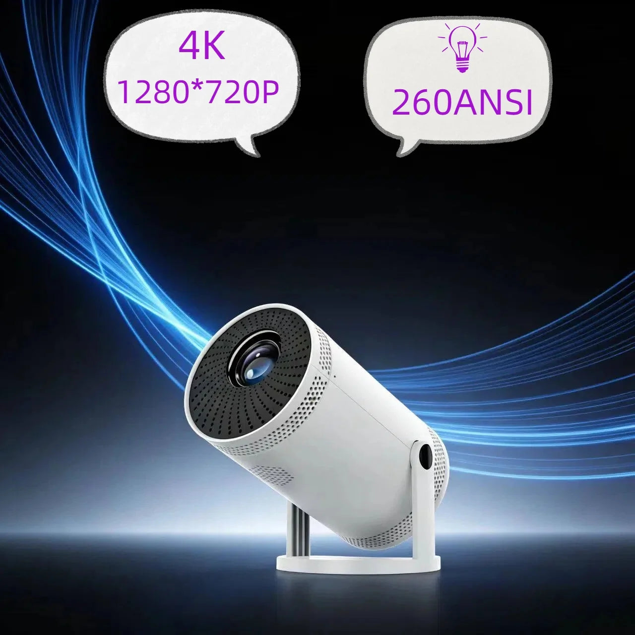 Hy300 Pro And FY300 new Projector 4K  Wifi 1080P 1280*720P HD Home Cinema Outdoor Portable Video Movies Led Mini Projetor