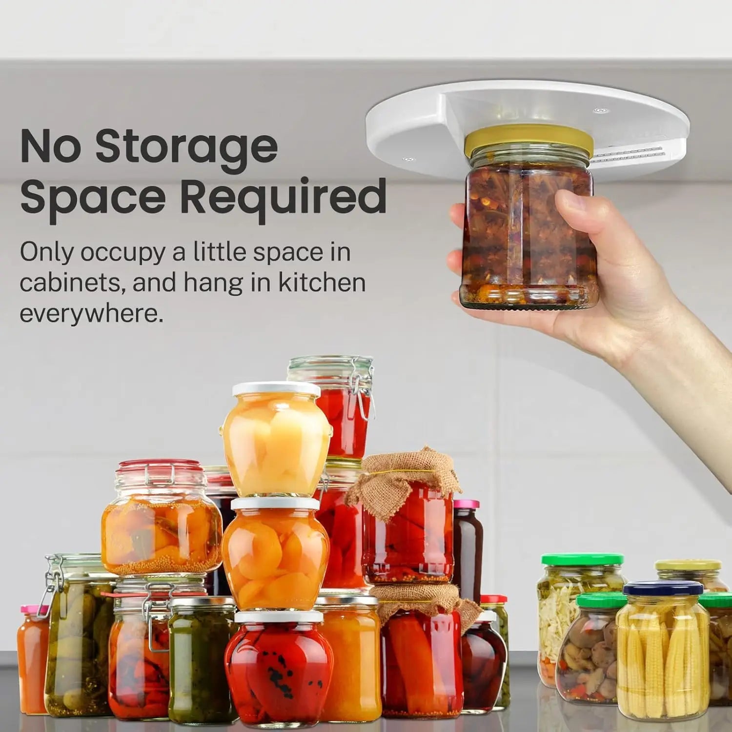 Under Cabinet Jar Opener for Weak Hands, for Seniors w/ Arthritis，Opener-Can Openers for Seniors w/ Arthritis Kitchen