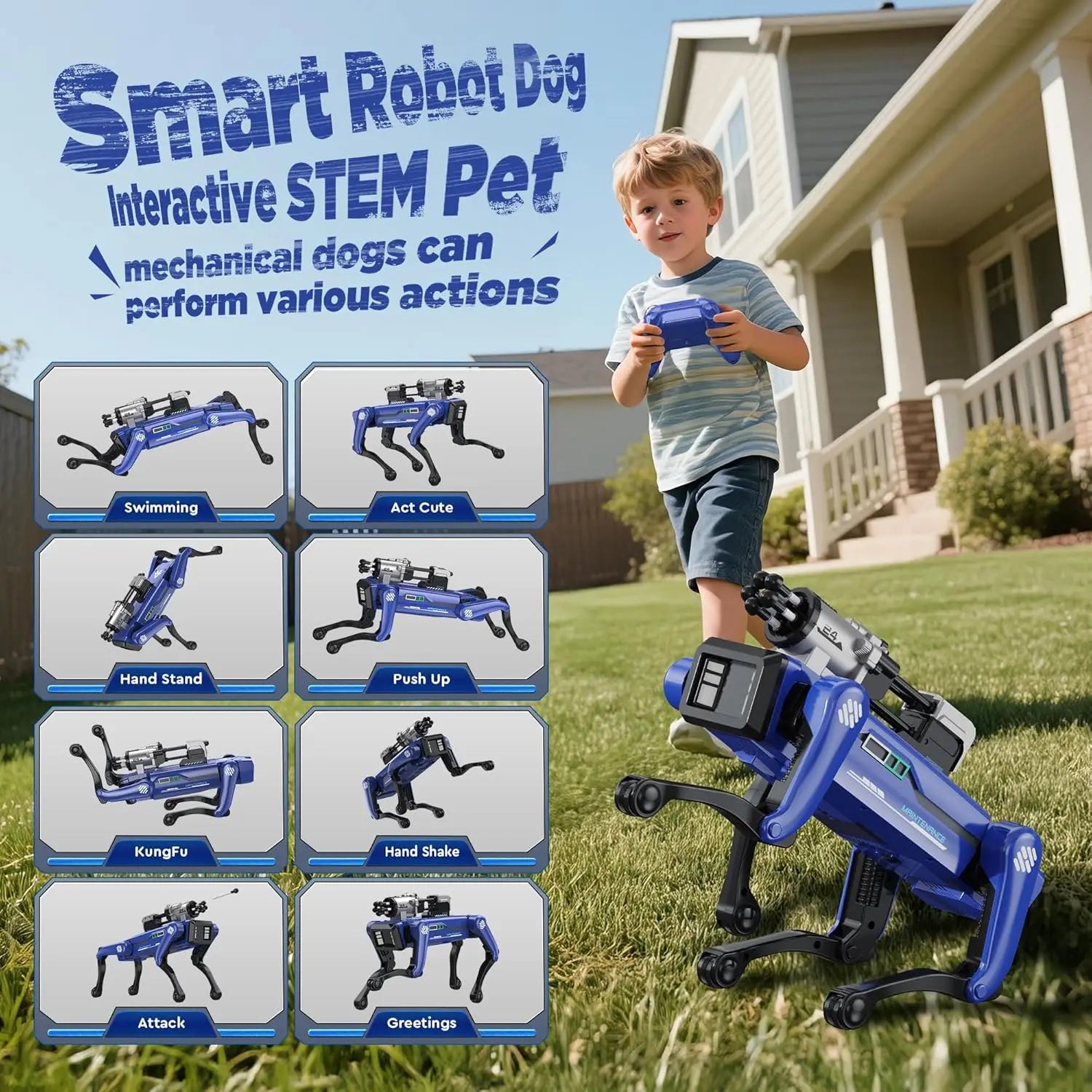 Intelligent AI RC Robot Dog Voice Dialogue APP Remote Control Programming Singing Dancing Machine Dog Kids Toys