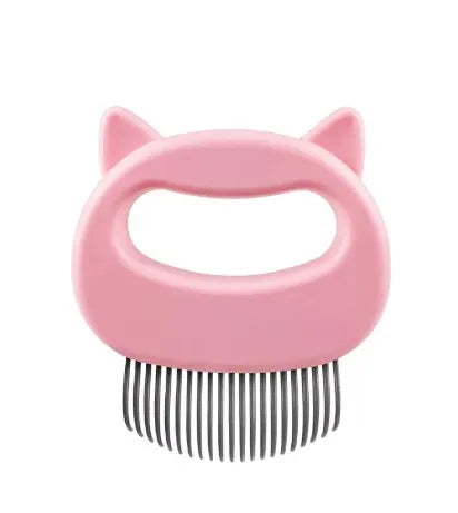 1 PCS Cat Massage Comb Plastic Easy Grip Handle Effectively Remove Cat Hair Fine Soft Brush Hair Multi-Color Grooming Tools