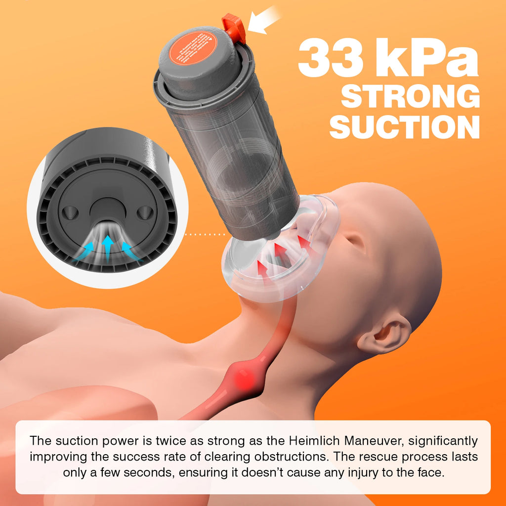 Anti Choking Rescue Device Auto Heimlich Method First Aid Home Breath Rescue Airway Assist Anti Asphyxia Device for Adults Kids