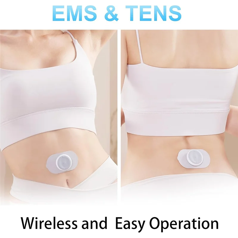 Wireless Muscle Stimulator TENS Unit LED-Display, 16 Intensity Settings For Pain Relief, Rechargeable EMS Machine