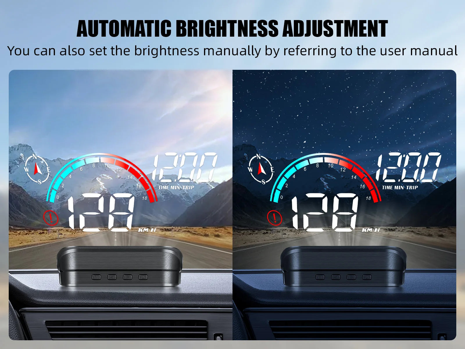 New M22 Car GPS Head Up Display Speed RPM KMH MPH HUD GPS Speedometer Projector Screen Dashboard with Odometer Overspeed Alarm