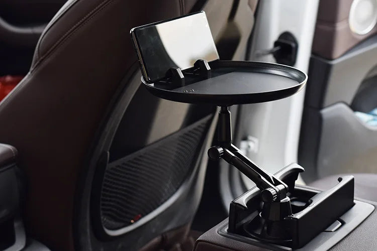 360° Adjustable Car Cup Holder Tray & Phone Mount Expander For Car, Portable Tray Table,Food Storage Rack, Coffee Table,