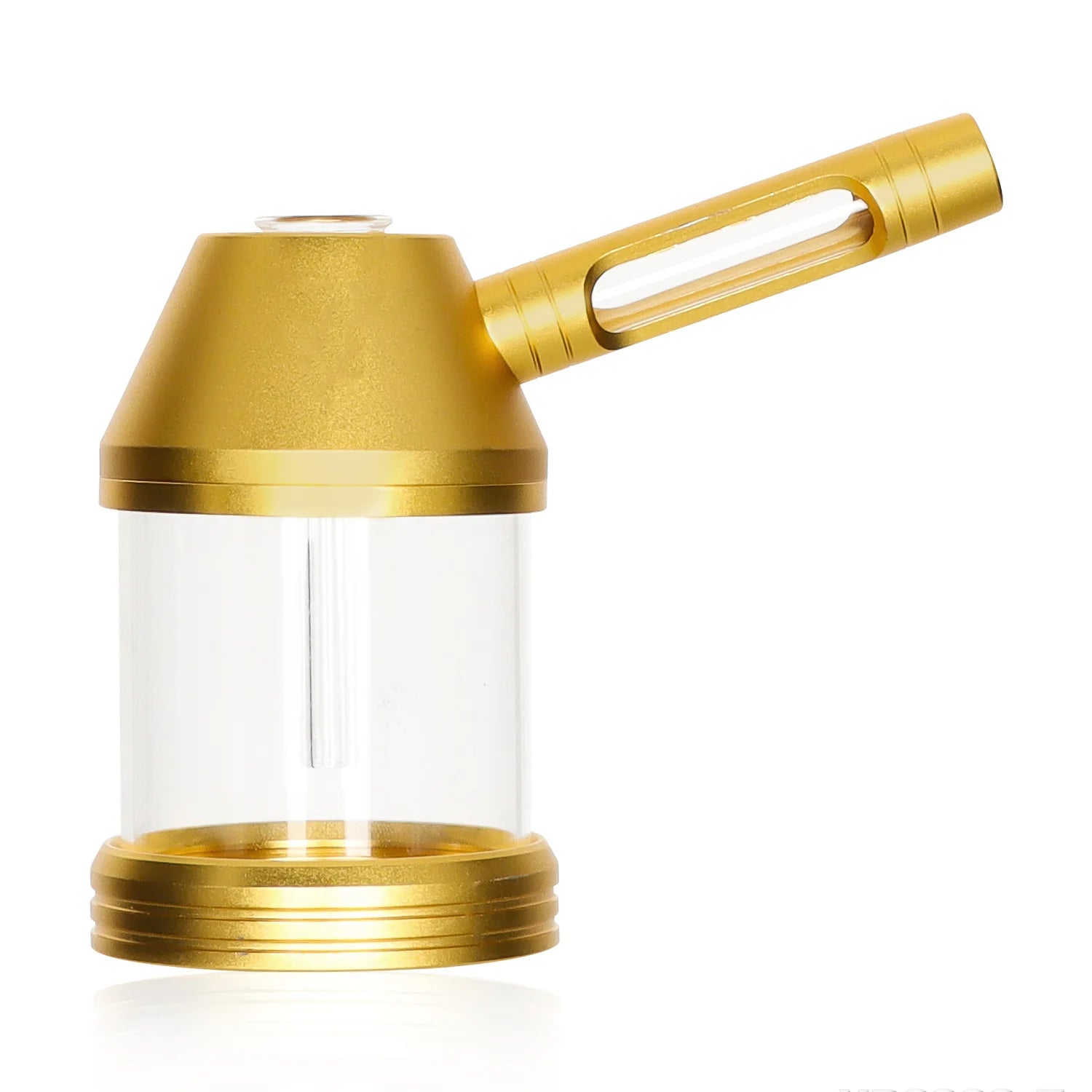 New Smoking Pipe Kit Aluminum Alloy&Glass Dry Burning Grass Herb Tobacco Pipes Hookah Set Portable Shisha Smoke Pipa for Gifts