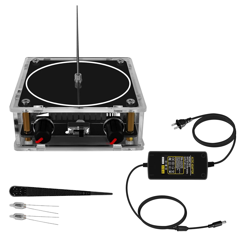 Music Tesla Coil Bluetooth/AUX Dual Mode Music Box Artificial Lightning Touchable Audio Input Bluetooth Science Experiments ﻿