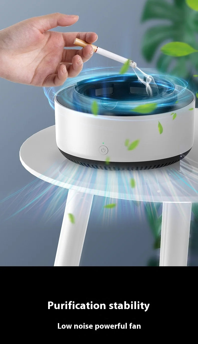 Electric 2 in 1 Multi-Functional Intelligent Ashtray Household Air Purifier Modern Function Portable Indoor Smokeless Ashtray