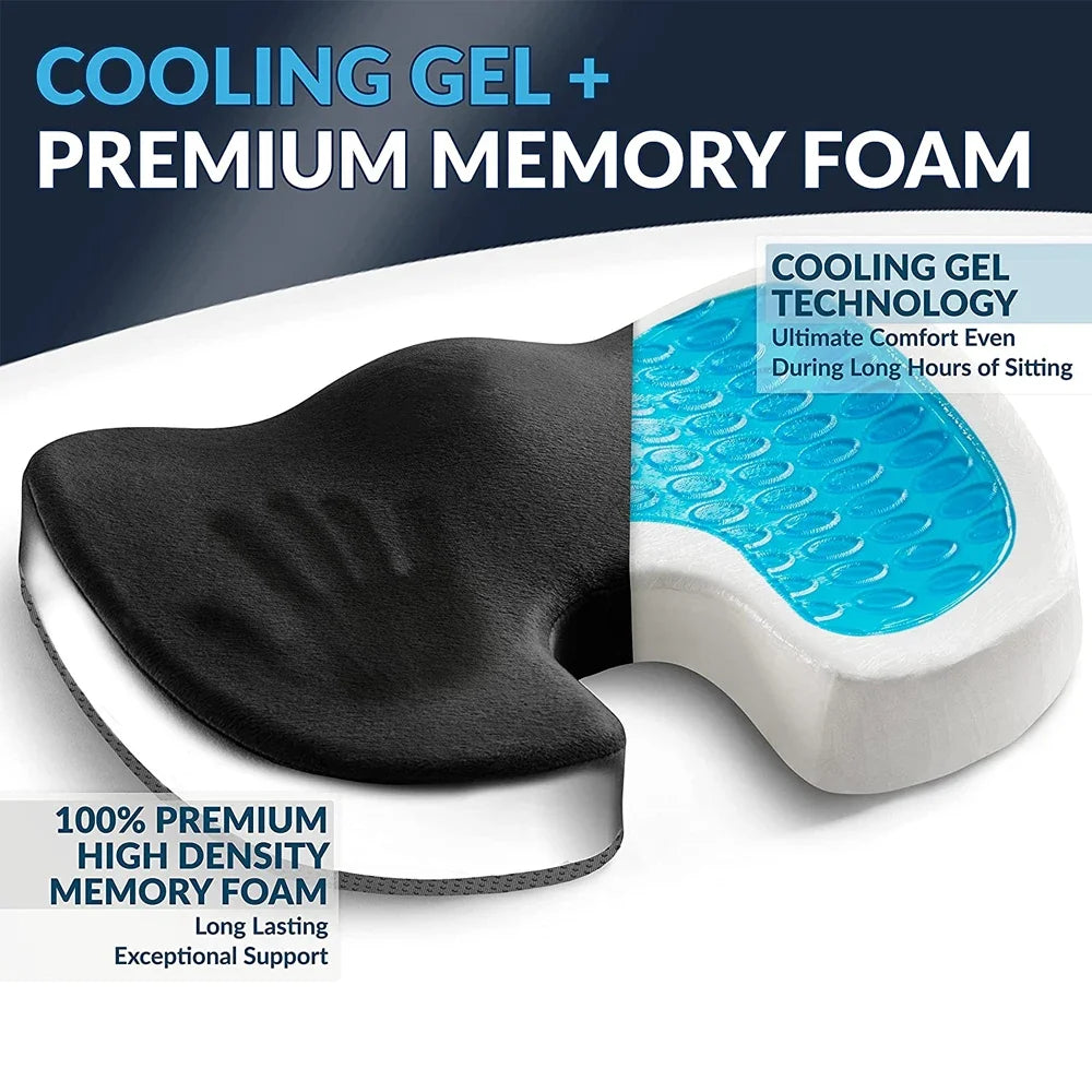 Gel Orthopedic Memory Cushion,U-shaped Seat Cushion for Home Office Coccyx Orthopedic Chair Cushion,Protect Healthy