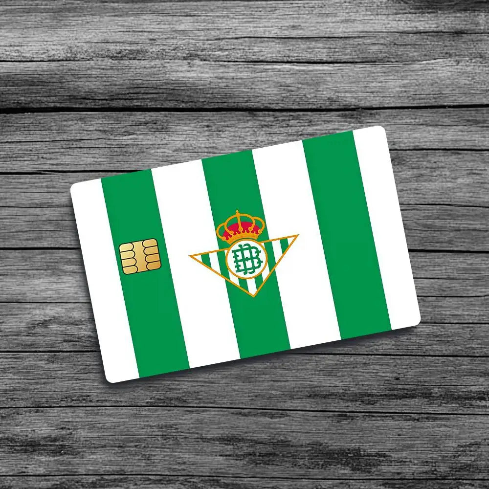 Football R-Real B-Betis Bank Credit Cards Bus Pass Stickers Cool Decoration Waterproof 4PCS Card