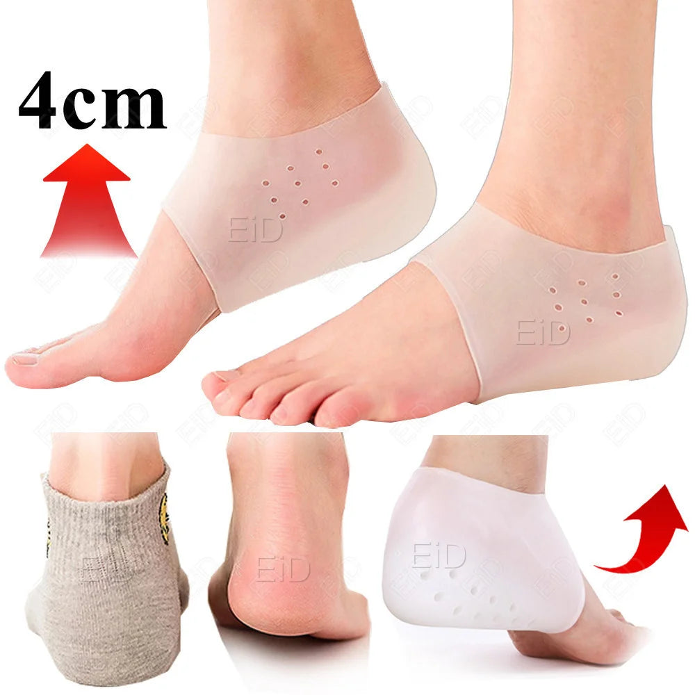 EiD 2cm 3cm 4cm Silicone Invisible Height Increase Insole Height Lift Taller 2in1 Soft Sock Shoes Pad for Men Women dropshipping