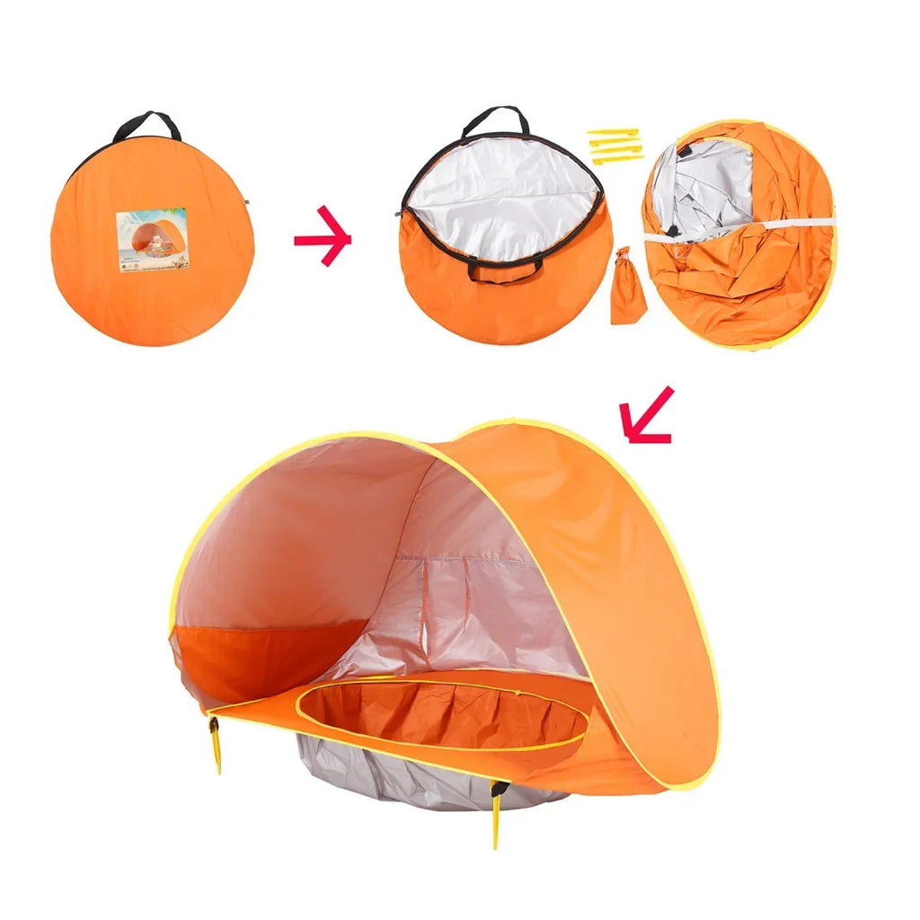 Baby beach tent Waterproof Sun Shelter UV-protecting Sunshelter with Pool Kid Outdoor Camping Sunshade Beach sunshelter UPF 50+