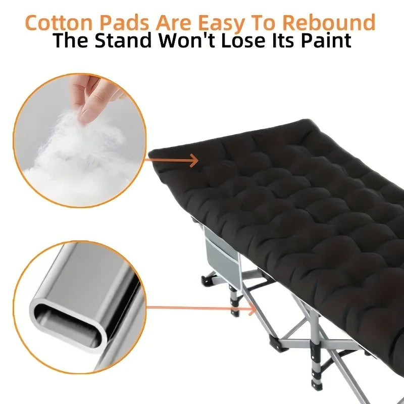 8-Leg Folding Bed With Mattress(Mattress-free Option Available)|Portable Adult Sleeping Cot With Carry