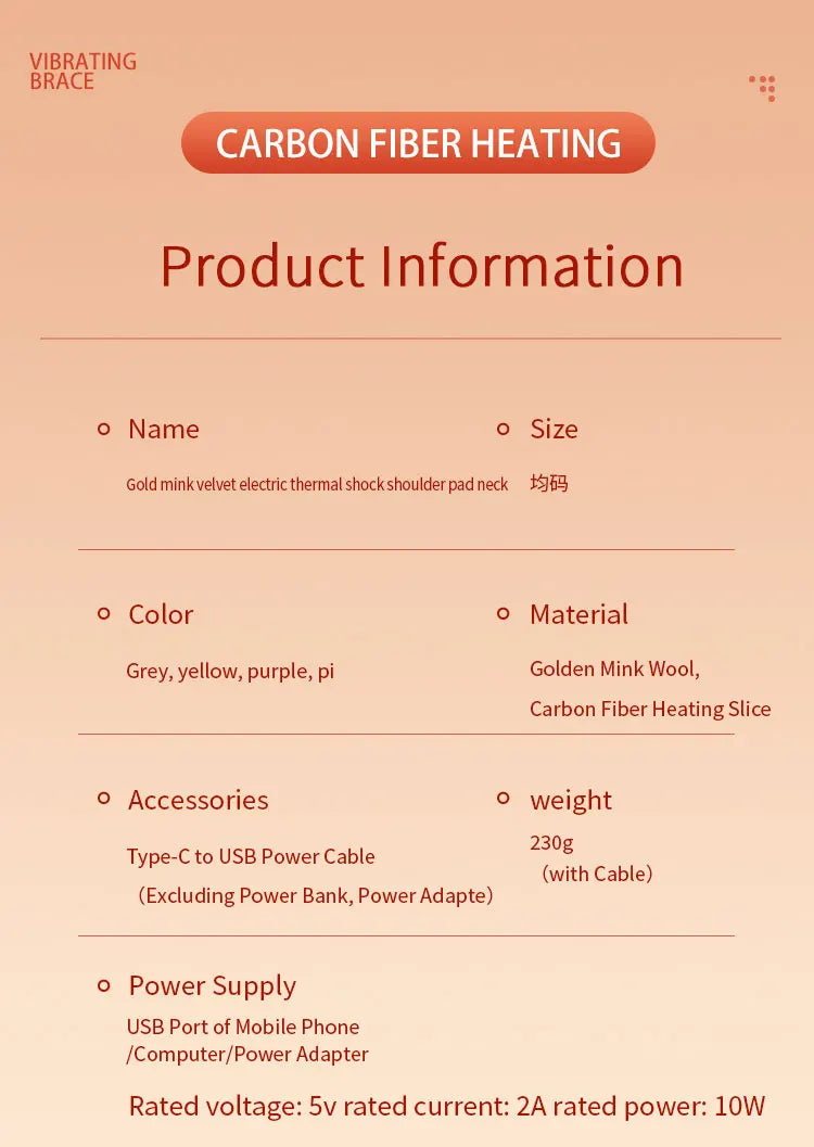 Electric Shoulder Neck Vibrating Massager Wrap Thermal Shoulder Back Warmer Heated Scarf USB Cervical Brace Relief Fatigue Tool