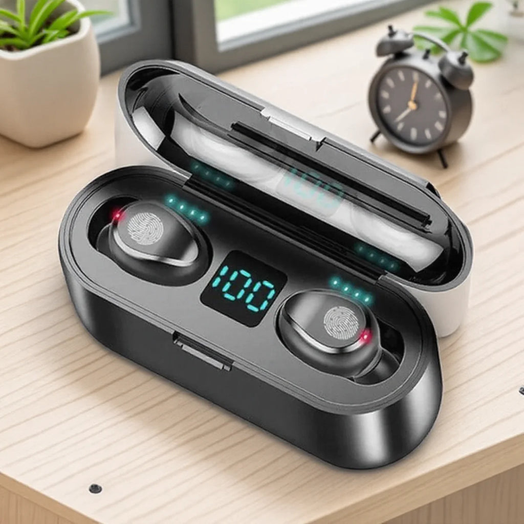 Wireless Bluetooth TWS Earphones Sport Waterproof HiFi Noise Cancelling Deep Bass Sound Dual Charging Box