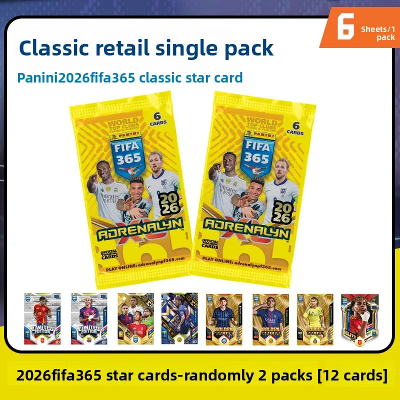 2026 Panini FIFA 365 Adrenalyn XL - Top Clubs Teams Players Collectible Trading Card Gift
