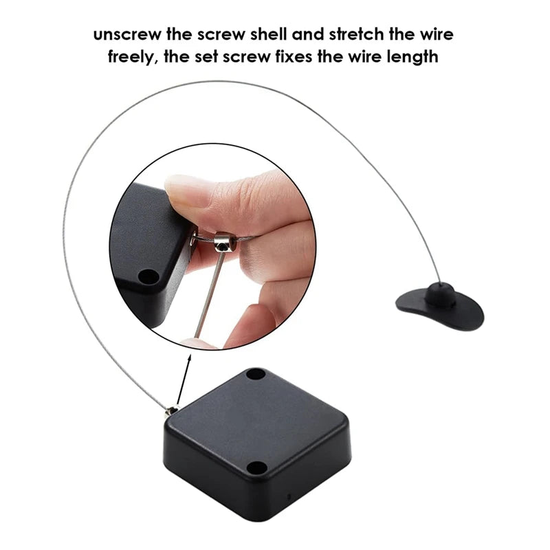 Y45A-Retractable Remote Control Tethers, Remote Cable Lock , 6.6Ft /2M Remote Control Security Lock For TV And DVD 2 Pcs