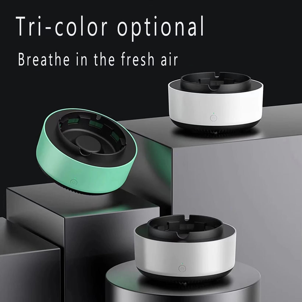 Smart Ashtray Air Purifier Remove Secondhand Smoke and Tobacco Odor Instantly Auto Ashtray Flame Retardant Cigarette Holder Box