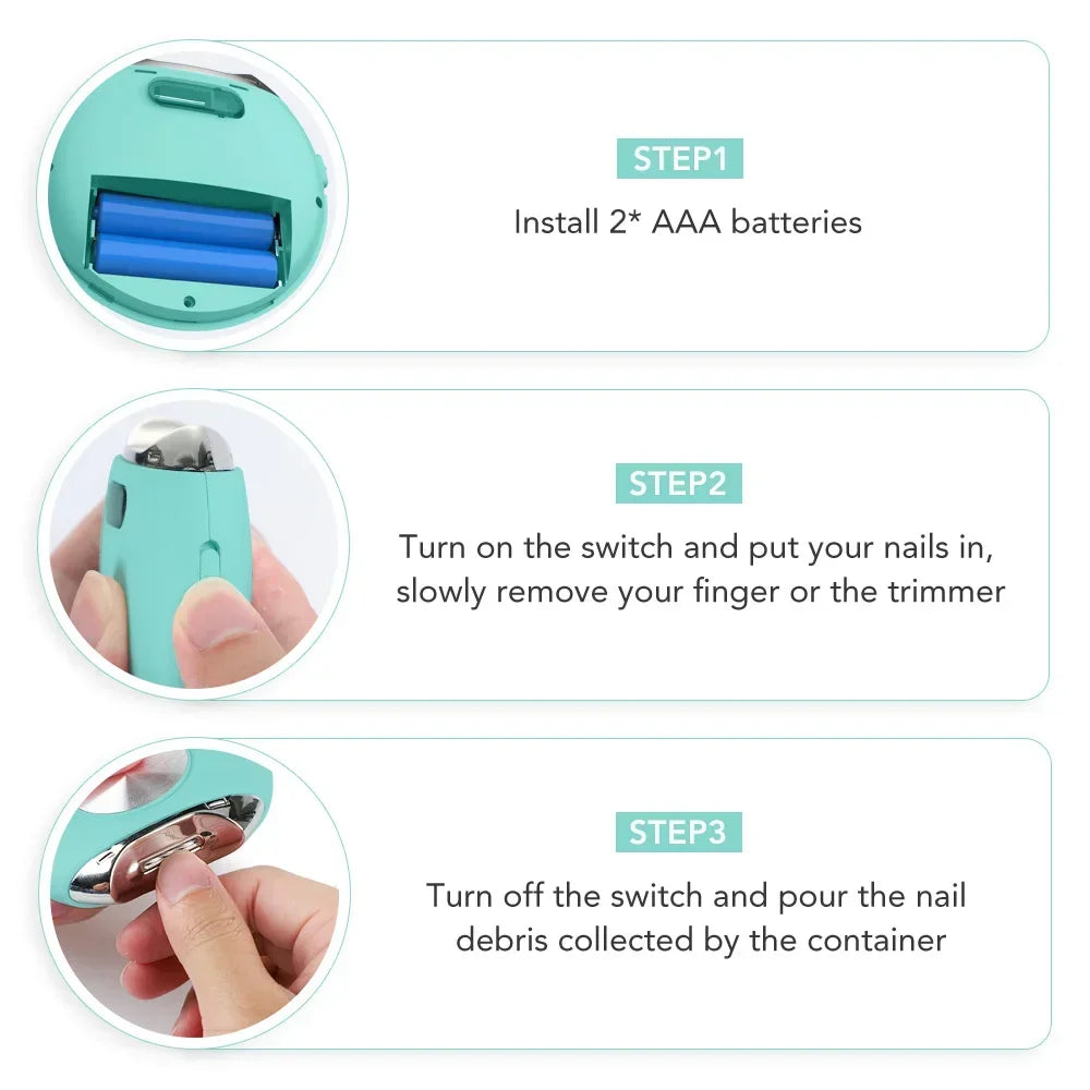 Electric Automatic Nail Clipper for Nail Trimming Trimming Finger Toe Scissors Clips Container