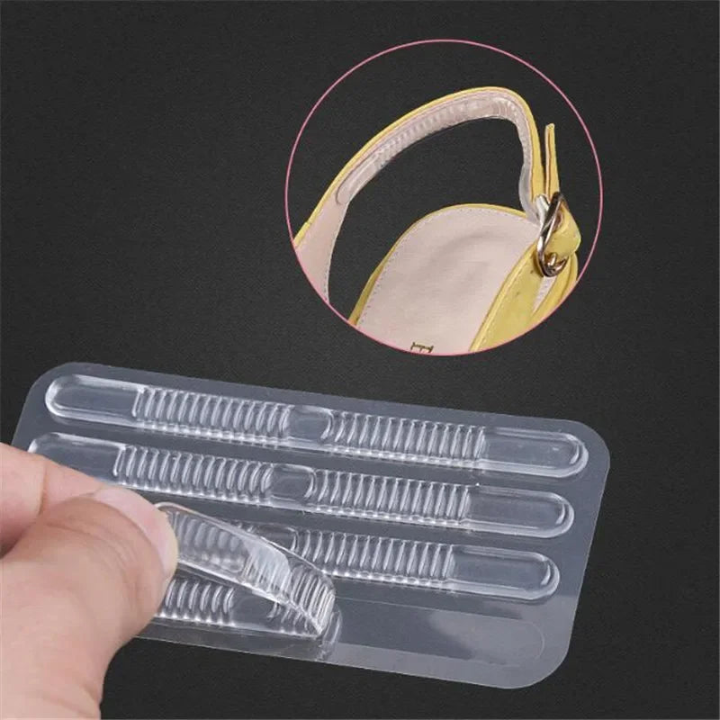4pcs Silicone Heel Stickers Heels Grips for Women Men Anti Slip Heel Cushions Non-Slip Inserts Pads Foot Heel Care Protector