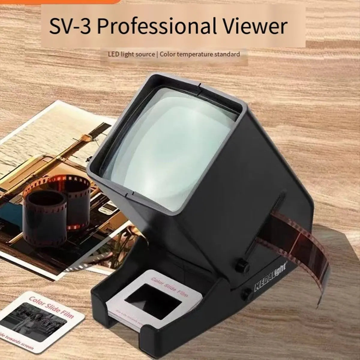 Stable- Viewer 135 Film Negative LED Light Source Whole Viewing Film Clip 35mm Film Universal 3x Enlargement High Definition