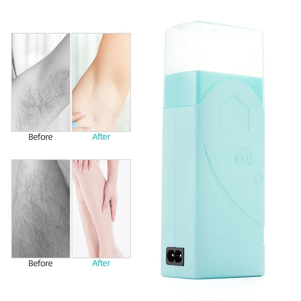 40W Roll On Depilatory Wax Heater Machine Portable Wax Cartridge Hair Removal Cream Heating Device Home Epilator Waxing Warmer