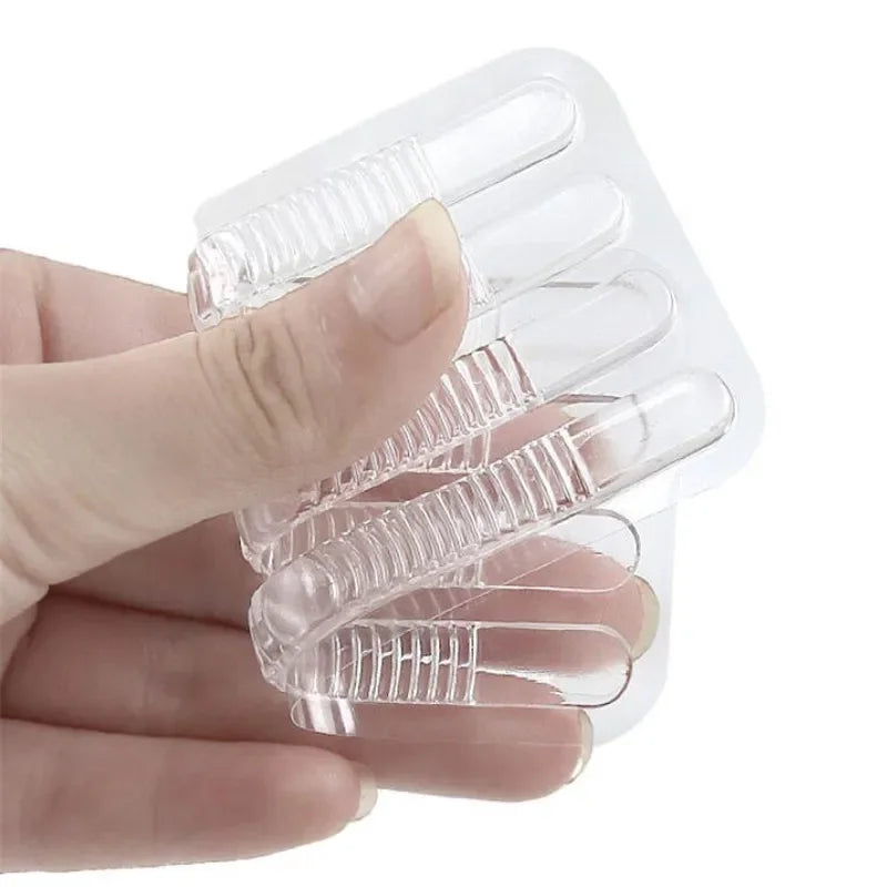 4pcs Silicone Heel Stickers Heels Grips for Women Men Anti Slip Heel Cushions Non-Slip Inserts Pads Foot Heel Care Protector