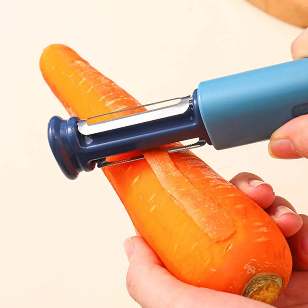 1Pcs Versatile Kitchen Sharpening Tool Stainless Steel Cutter Sharpener with Built-in Peeler for Home Use Blue Cutter Sharpener