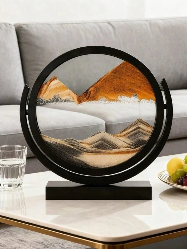 8-inch liquid art 3D quicksand painter home decoration, the best gift for birthday graduation, desk decoration