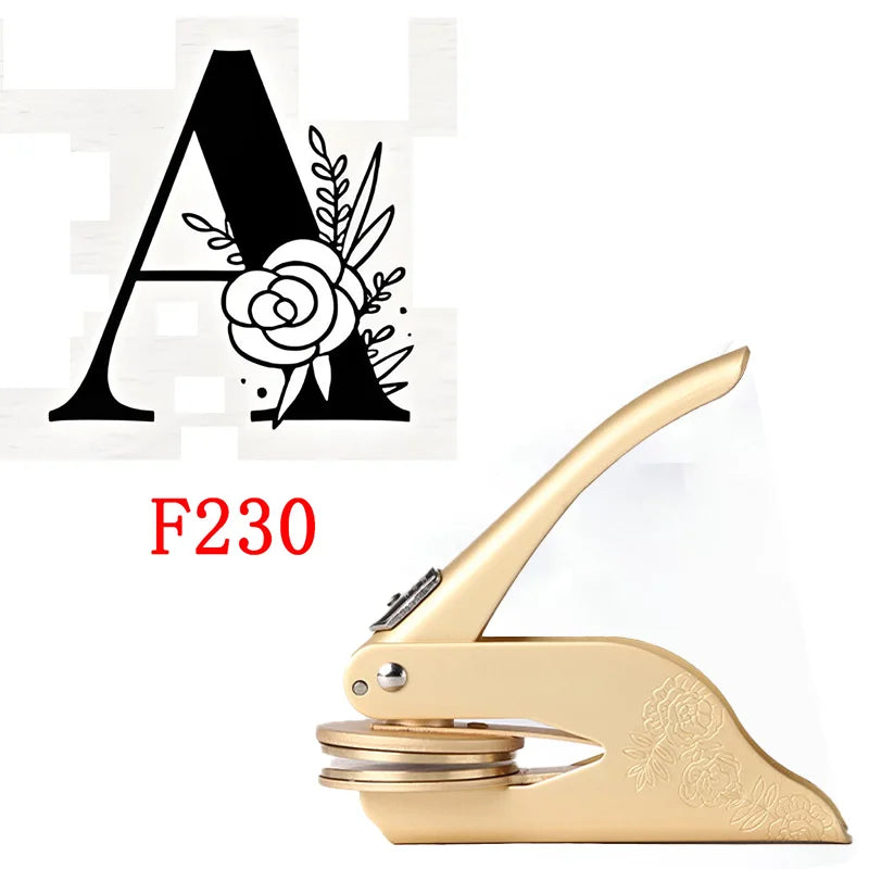 Custom Initials Embosser Stamp,Book Embosser Personalized LOGO Wedding Embossing Stamp, Address Stamp, Form the Library Embosser