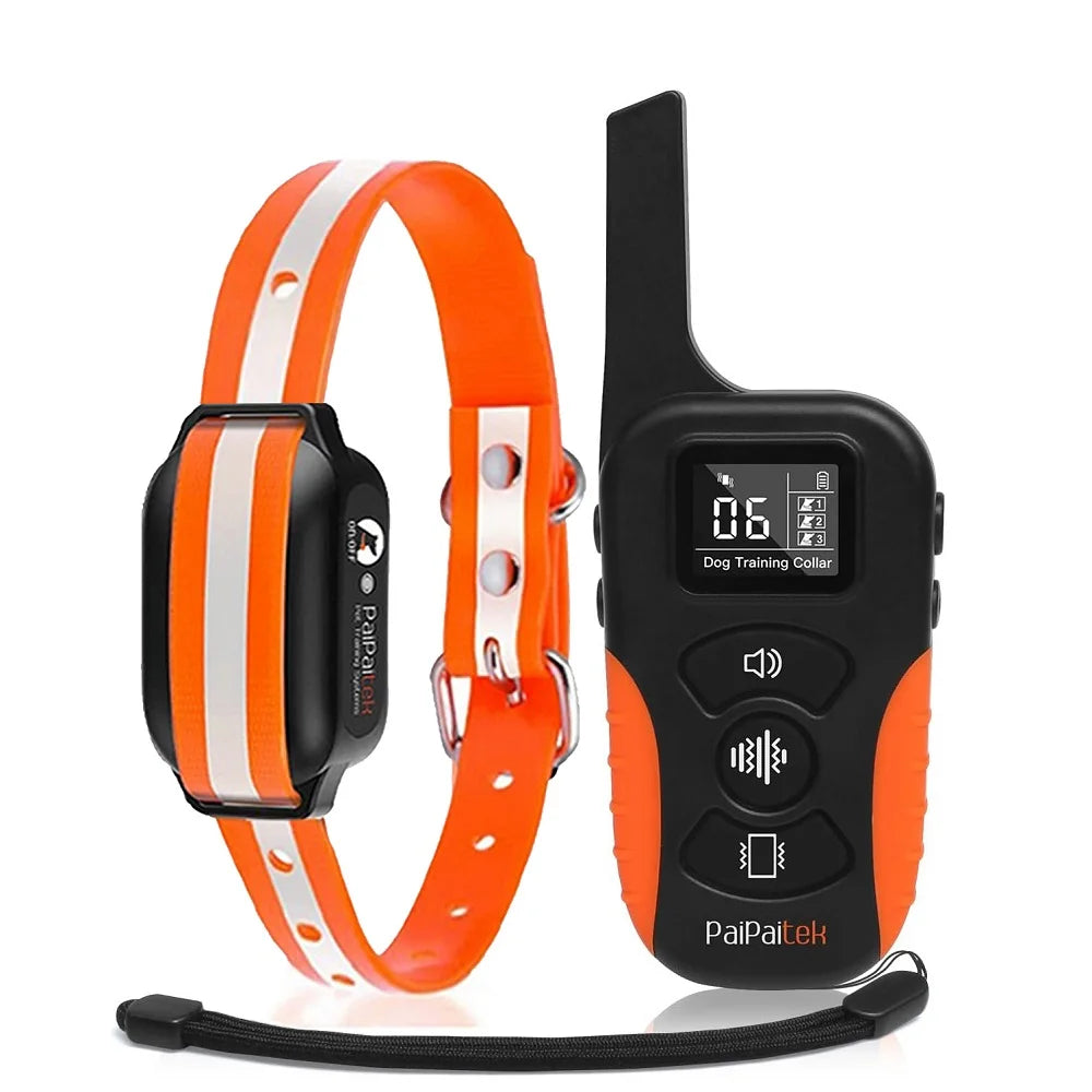 No Shock Dog Training Collar with Remote 3300ft Range,Vibrating Dog Collar Waterproof&Rechargeable Electric Collar for Dogs