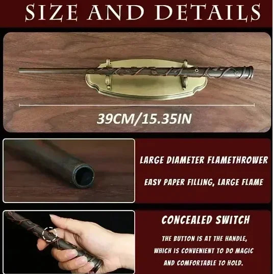 Cosplay Electronic Fire Flasher Magic Wands Magic Trick Professional Flame Lighter Device Props Magicians Accessories Magia Game