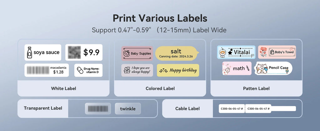 2024 Niimbot D11H Label Thermal Printer Portable Mini Pocket Maker Name Price Self-adhesive Sticker Paper roll for Phone Machine