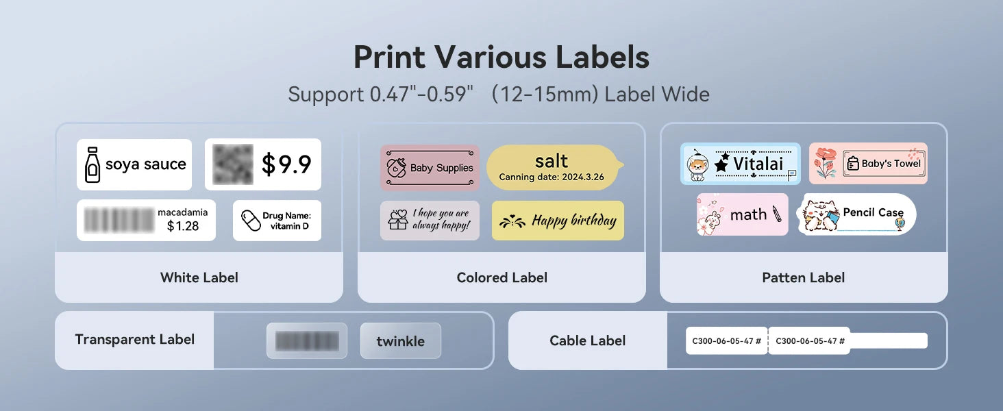 2024 Niimbot D11H Label Thermal Printer Portable Mini Pocket Maker Name Price Self-adhesive Sticker Paper roll for Phone Machine
