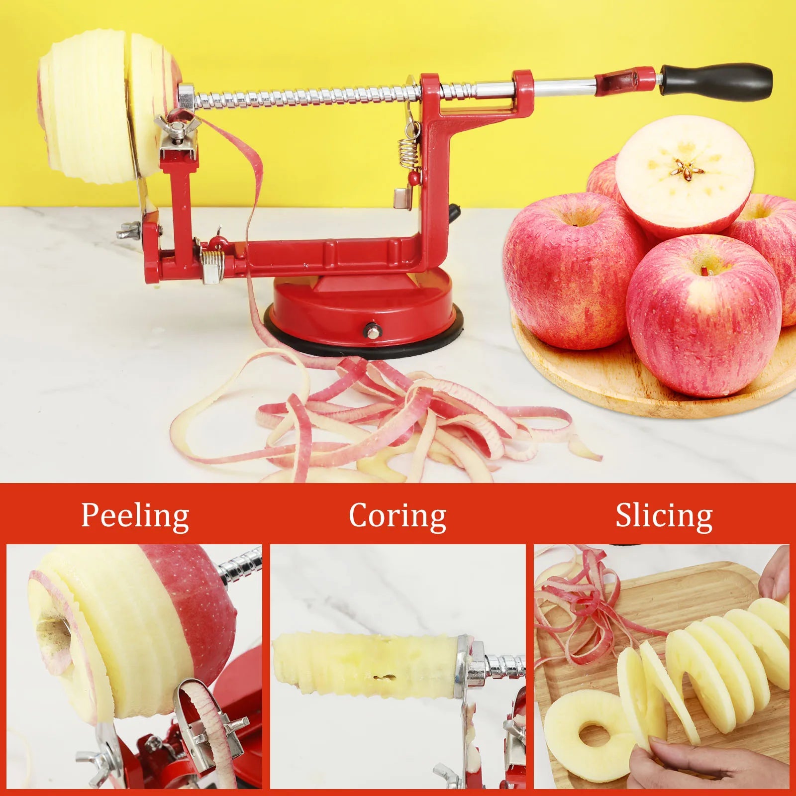 Manual Apple Peeler Multifunctional Potato Fruit Apples Peeler Stainless Steel Blades Gadgets Food Peeling for Home Kitchen Tool
