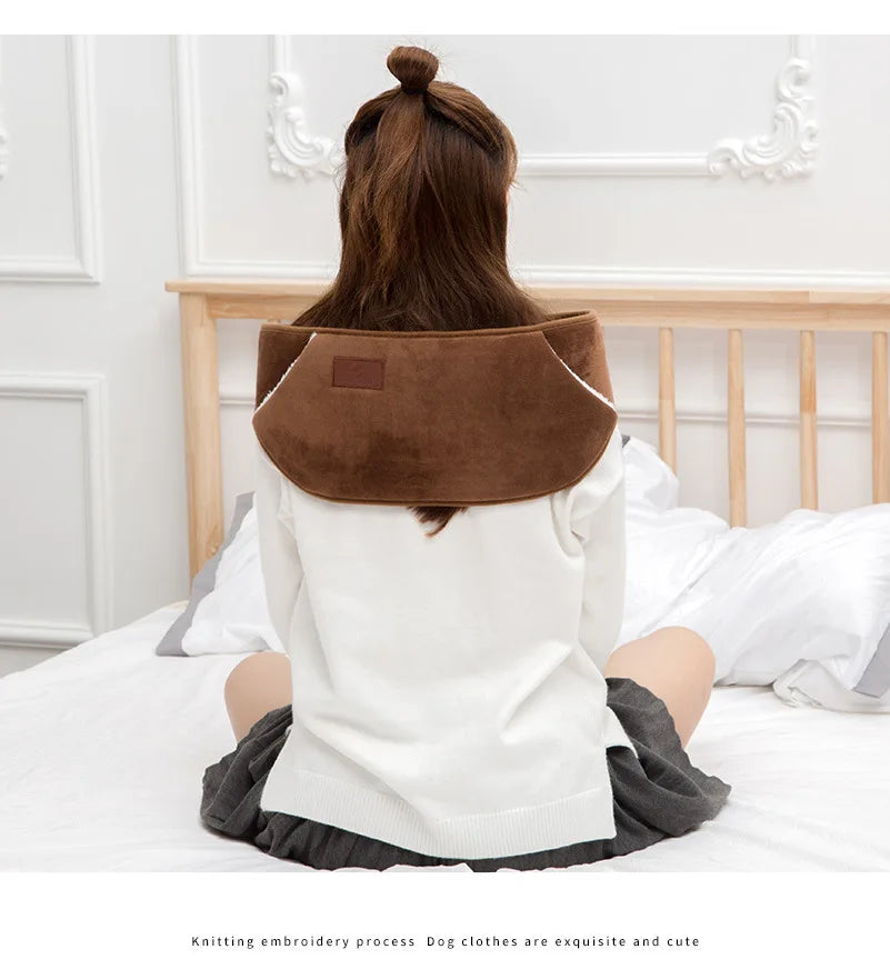 3-Piece Set Filling Water Type Hot Water Bag Hot Water Bottle Cover Plush Animal Belt Winter Menstrual Women Belly Hand Warmer