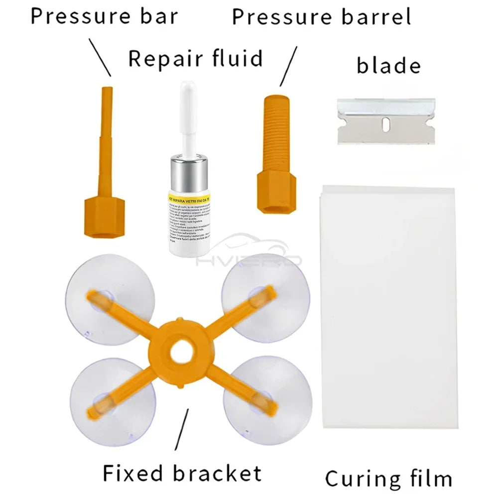 Windshield Repair Kit Scratche Quick Fix Car Styling Cracked Glass Windscreen Resin Sealer DIY Auto Window Screen Polishing Tool