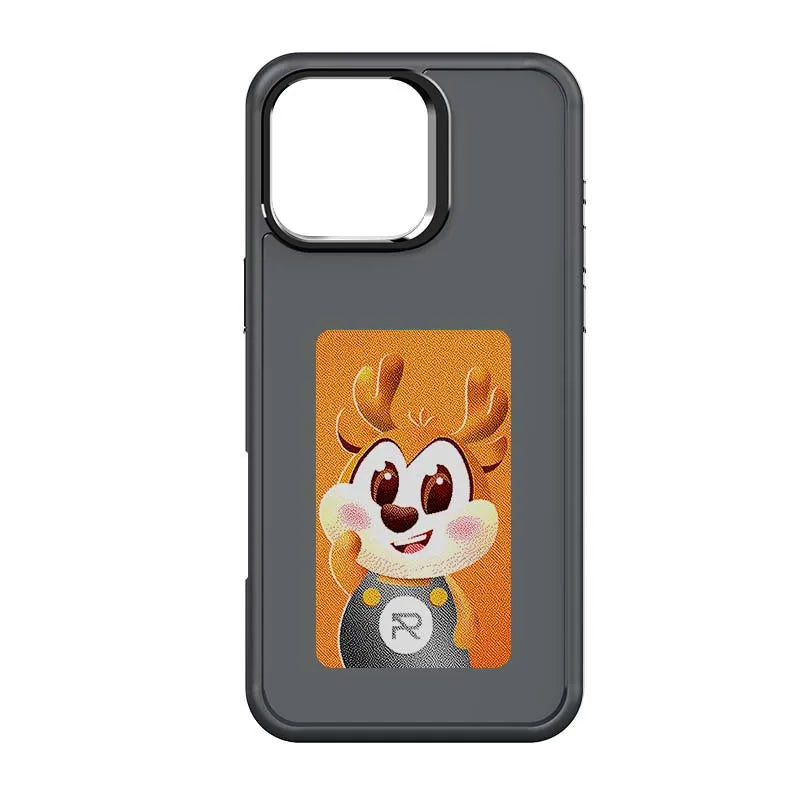 E-ink Screen Image Transmission NFC For 16 Pro Max Iphone Case 4 Color For Iphone 13 14 15 16 17 Pro Max DIY Cases Battery Free