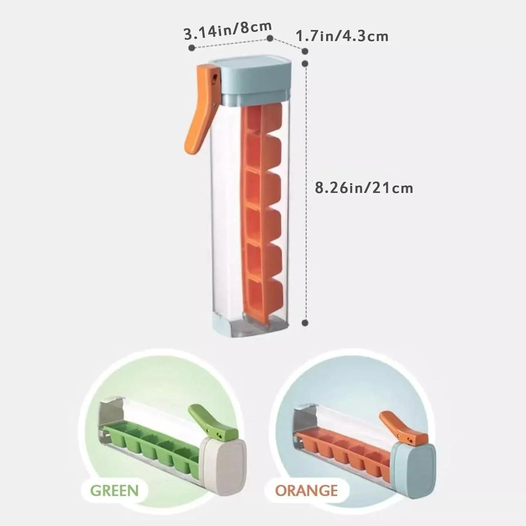New Ice Cube Mold With One Hand, One Hand De-Icing Press Ice Tray Mold, Ice Cube Tray Cup, 6 Square Ice Cube Maker