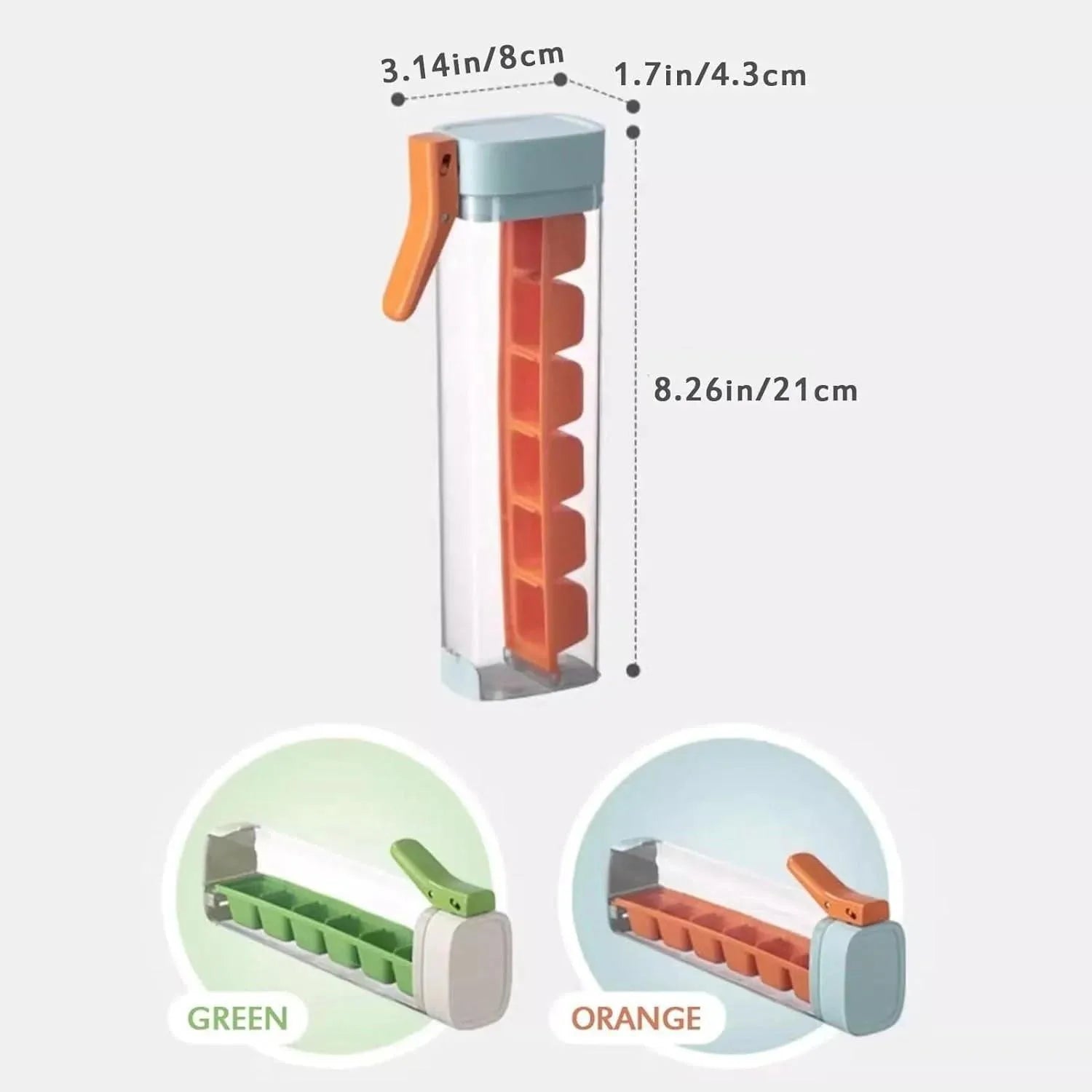 New Ice Cube Mold With One Hand, One Hand De-Icing Press Ice Tray Mold, Ice Cube Tray Cup, 6 Square Ice Cube Maker