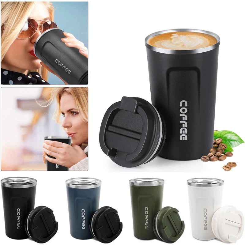 380/510ml Thermos Coffee Mug Stainless Steel Insulated Cup Temperature Display Car Portable Vacuum Bottle Insulated Water Bottle