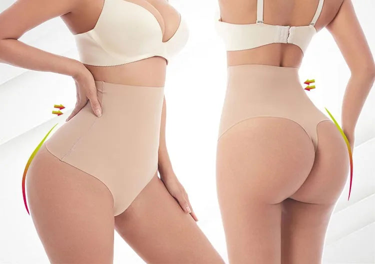 Women's High Waist ThongT-backCross X Shaping Tummy Control Panties Strong Body Shaping Waist Cincher Hip Lifter Seamless