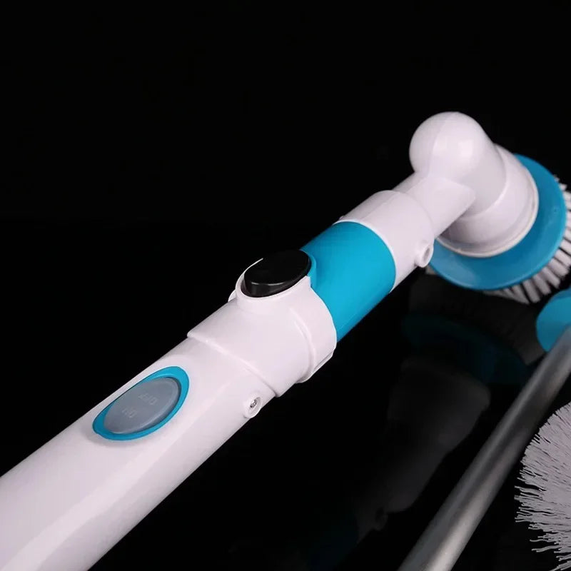 Electric Cleaning Brush 1PC Long Handle Rotating Cordless Rechargeable Household Bathroom Kitchen Floor Tile Washing Brush