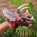 Hand Puppets Dinosaur head Model Toy T-Rex Dino Jurass Shark Park Dolls Dinosaur Worlds Soft Plush Toy for Boys Kids Gifts